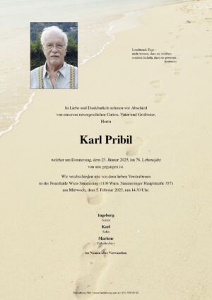 Traueranzeige von Karl Pribil