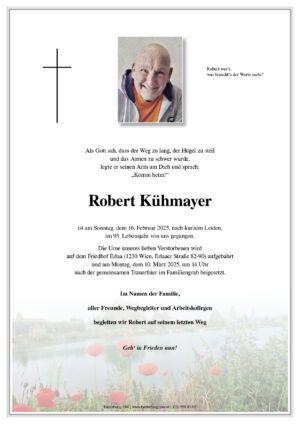 Traueranzeige von Robert Kühmayer