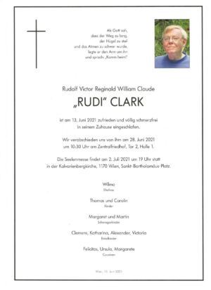 Traueranzeige von Rudolf Clark