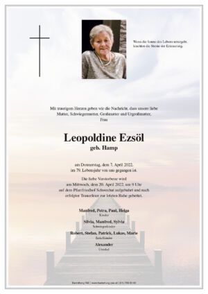 Traueranzeige von Leopoldine Ezsöl