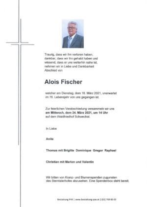 Traueranzeige von Alois Fischer