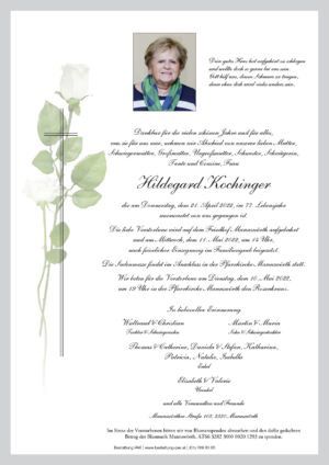 Traueranzeige von Hildegard Kochinger