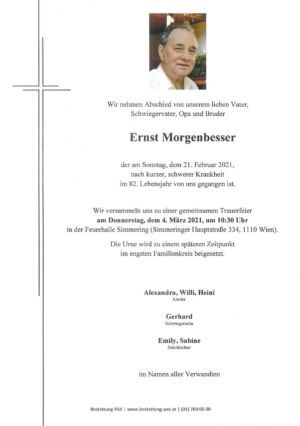 Traueranzeige von Ernst Morgenbesser