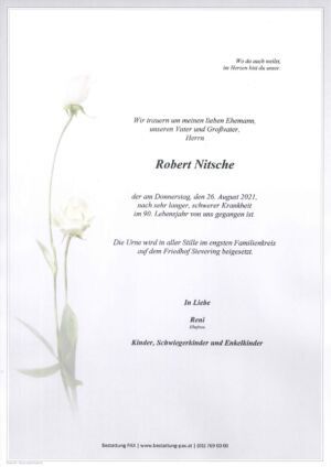 Traueranzeige von Robert Nitsche