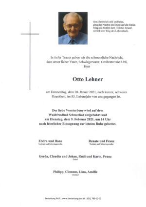 Traueranzeige von Otto Lehner
