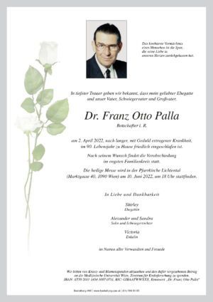 Traueranzeige von Dr. Franz Otto Palla
