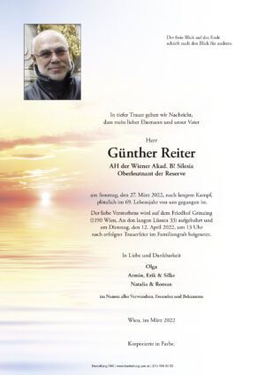 Traueranzeige von Günther Reiter
