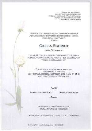 Traueranzeige von Gisela Schmidt