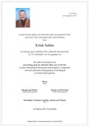 Traueranzeige von Erich Schön