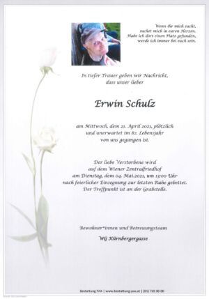 Traueranzeige von Erwin Schulz