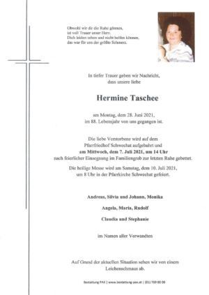 Traueranzeige von Hermine Taschee