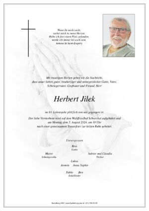 Traueranzeige von Herbert Jilek