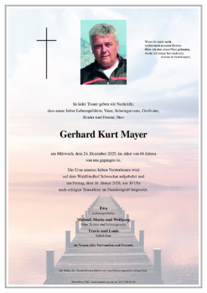 Traueranzeige von Gerhard Kurt Mayer