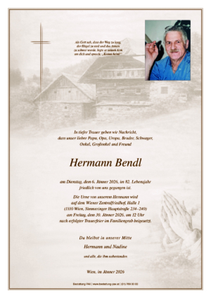 Traueranzeige von Hermann Bendl