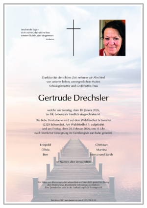 Traueranzeige von Gertrude Drechsler