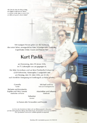 Traueranzeige von Kurt Pavlik