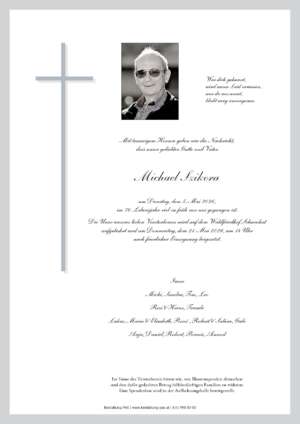 Traueranzeige von Michael Szikora