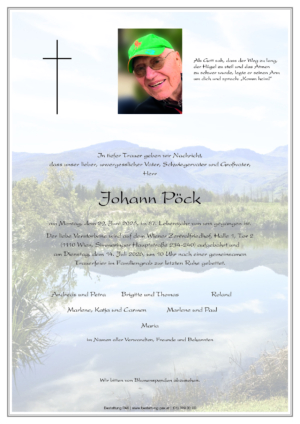 Traueranzeige von Johann Pöck