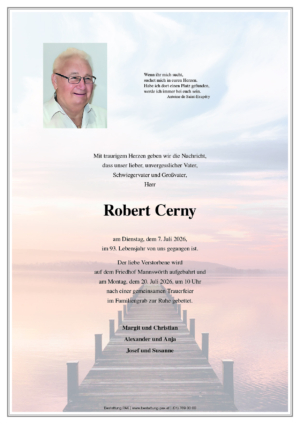 Traueranzeige von Robert Cerny