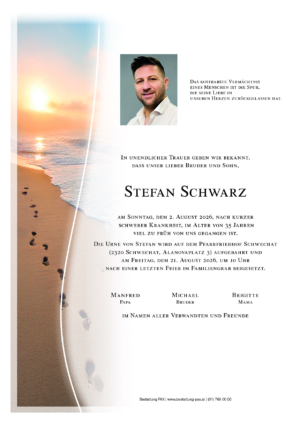 Traueranzeige von Stefan Schwarz